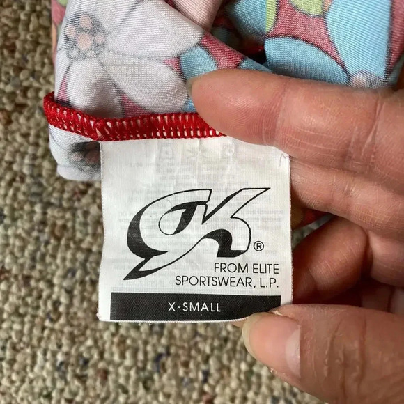 GK Floral Print Girl Sportswear Gymnastics Suits Size XS - Picture 4 of 4